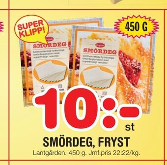 Nya Pulsen Smördeg, fryst erbjuda