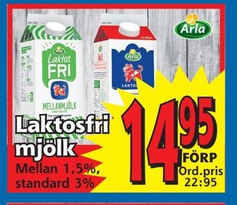 Supergrossen Laktosfri mjölk erbjuda