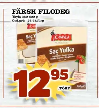 Supergrossen Färsk filodeg erbjuda