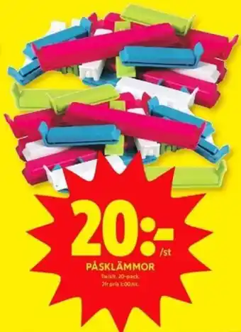 Påsklämmor 20-pack