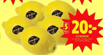 ICA Kvantum Citroner 175-200 g erbjuda