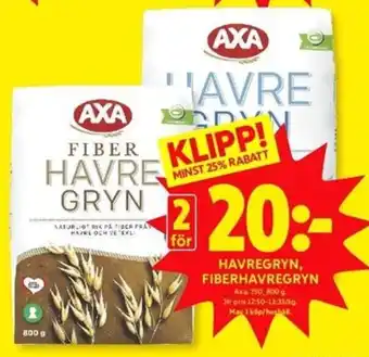 Axa Havregryn, Fiberhavregryn 750-800 g