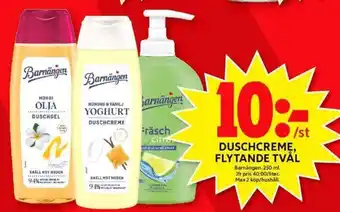 ICA Maxi Barnängen Duschcreme Flytande Tvål 250 ml erbjuda