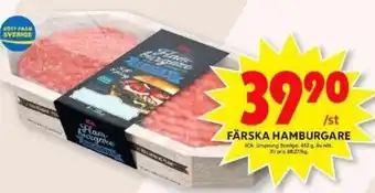 ICA Maxi Ica Färska Hamburgare 452 g erbjuda