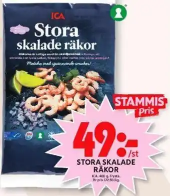 ICA Maxi Ica Stora Skalade Räkor 400 g erbjuda