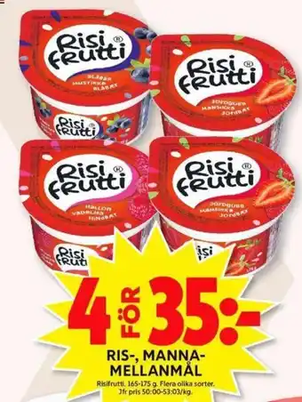 Risifrutti Ris- Manna- Mellanmål 165-175g