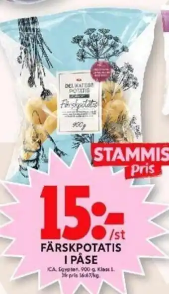 ICA Maxi Ica Färskpotatis I Påse 900g erbjuda