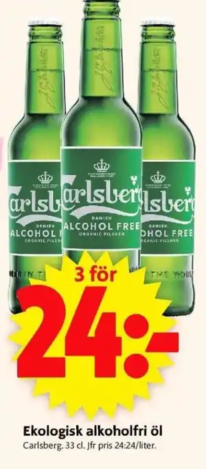 Carlsberg Ekologisk alkoholfri öl 33 cl