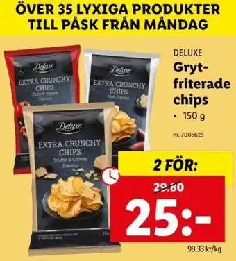 Lidl Deluxe Grytfriterade chips 150g erbjuda