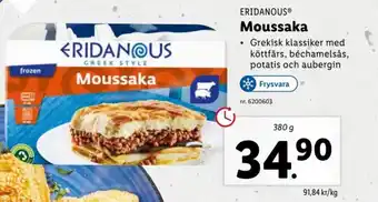 Lidl Eridanous Moussaka 380 g erbjuda