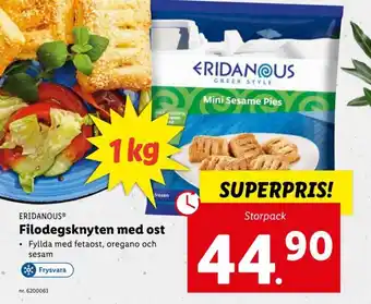 Lidl Eridanous Filodegsknyten med ost 1kg erbjuda