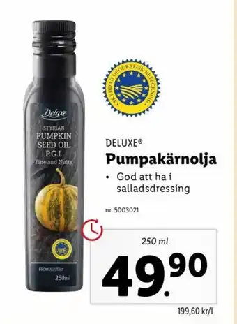 Deluxe Pumpakärnolja 250 ml