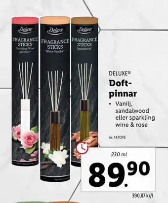 Lidl Deluxe Doftpinnar 230 ml erbjuda