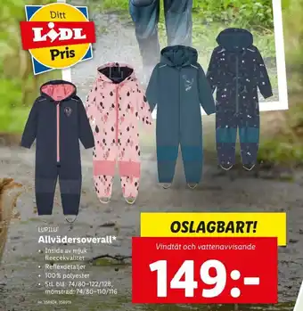Lidl Lupilu Allvädersoverall erbjuda