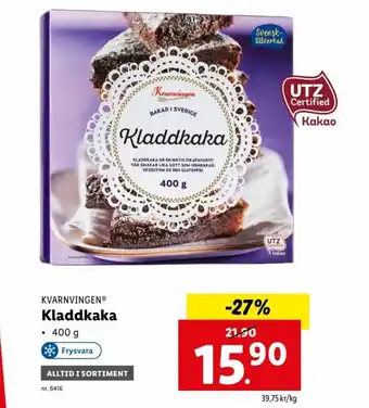 Lidl Kvarnvingen Kladdkaka 400g erbjuda