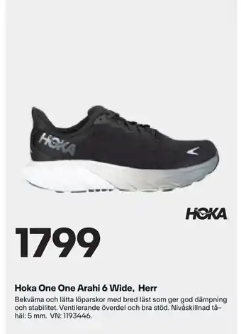 XXL Hoka One One Arahi 6 Wide, Herr erbjuda