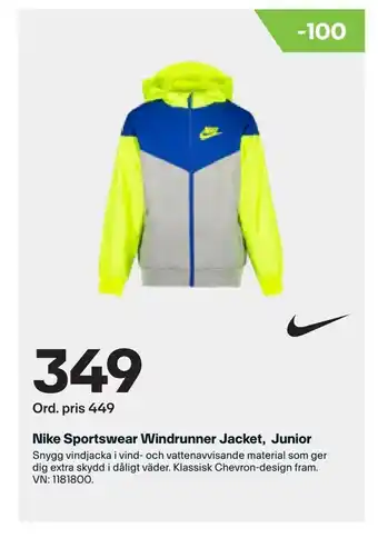XXL Nike Sportswear Windrunner Jacket, Junior erbjuda
