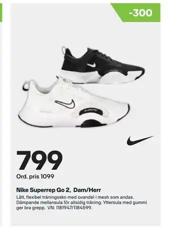 XXL Nike Superrep Go 2, Dam/Herr erbjuda
