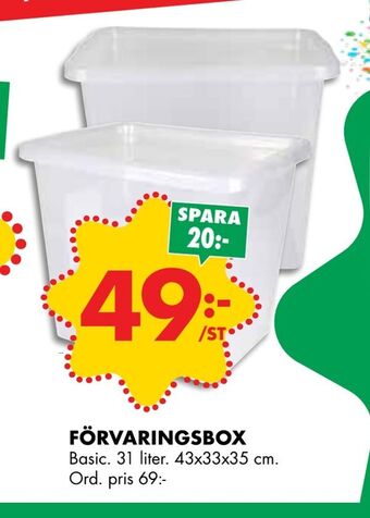 ÖoB Förvaringsbox erbjuda