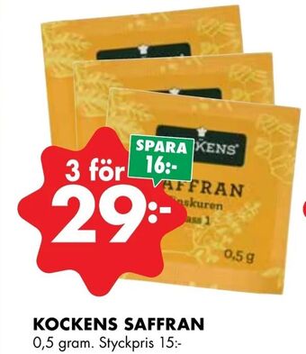 ÖoB Kockens saffran erbjuda