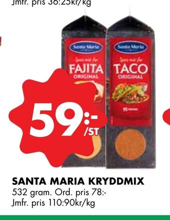 ÖoB Santa maria kryddmix erbjuda