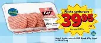 Östenssons Färska Hamburgare 4-Pack erbjuda