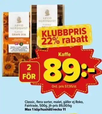 Östenssons Kaffe 500g erbjuda