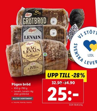 Lidl Pågen bröd erbjuda