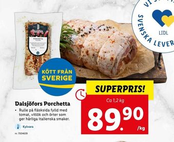 Lidl Dalsjöfors Porchetta erbjuda