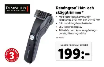 Lidl Remington® Hår- och skäggtrimmer erbjuda