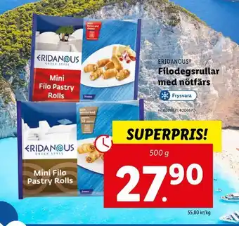 Lidl Filodegsrullar med nötfärs erbjuda