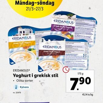 Lidl Yoghurt i grekisk stil erbjuda
