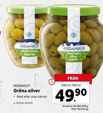 Lidl Gröna oliver erbjuda