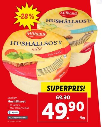 Lidl Hushållsost erbjuda