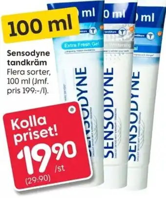Rusta Sensodyne tandkräm 100ml erbjuda
