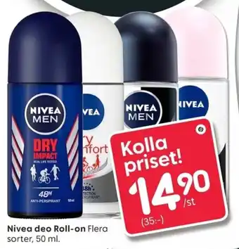 Rusta Nivea Deo Roll on 50ml erbjuda