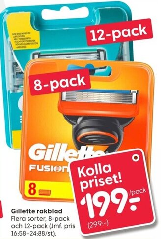 Rusta Gillette rakblad erbjuda
