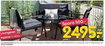 Rusta Loungeset Palma erbjuda