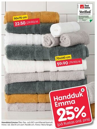Rusta Handduk Emma erbjuda
