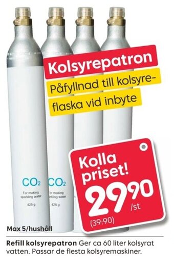 Rusta Refill kolsyrepatron erbjuda