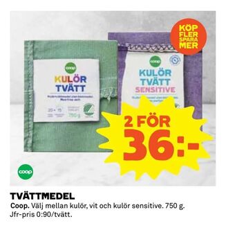 Coop Extra Tvättmedel erbjuda