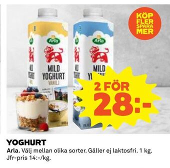 Coop Daglivs Yoghurt erbjuda