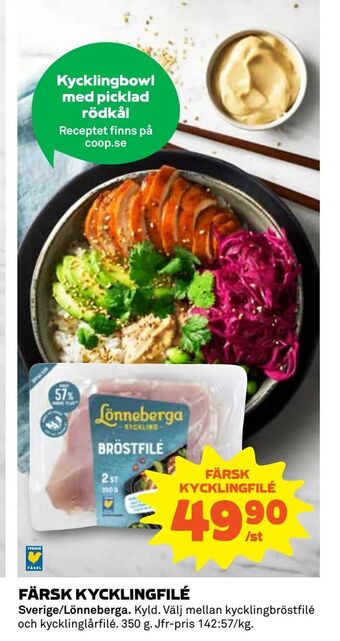 Coop Daglivs Färsk kycklingfilé erbjuda