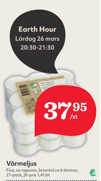 Hemköp Värmeljus erbjuda