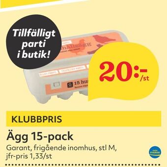 Hemköp Ägg 15-pack erbjuda