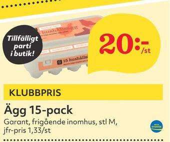 Hemköp Ägg 15-pack erbjuda
