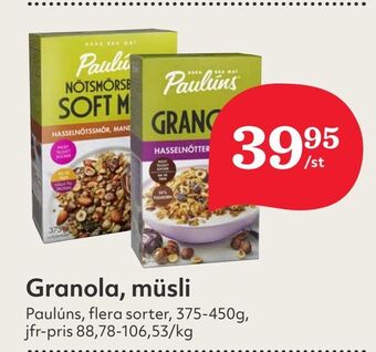 Hemköp Granola, müsli erbjuda