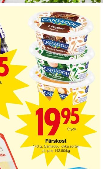 Matöppet Färskost erbjuda