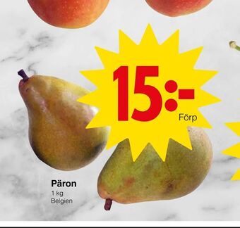 Matöppet Päron erbjuda