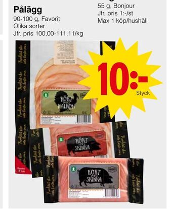 Matöppet Pålägg erbjuda